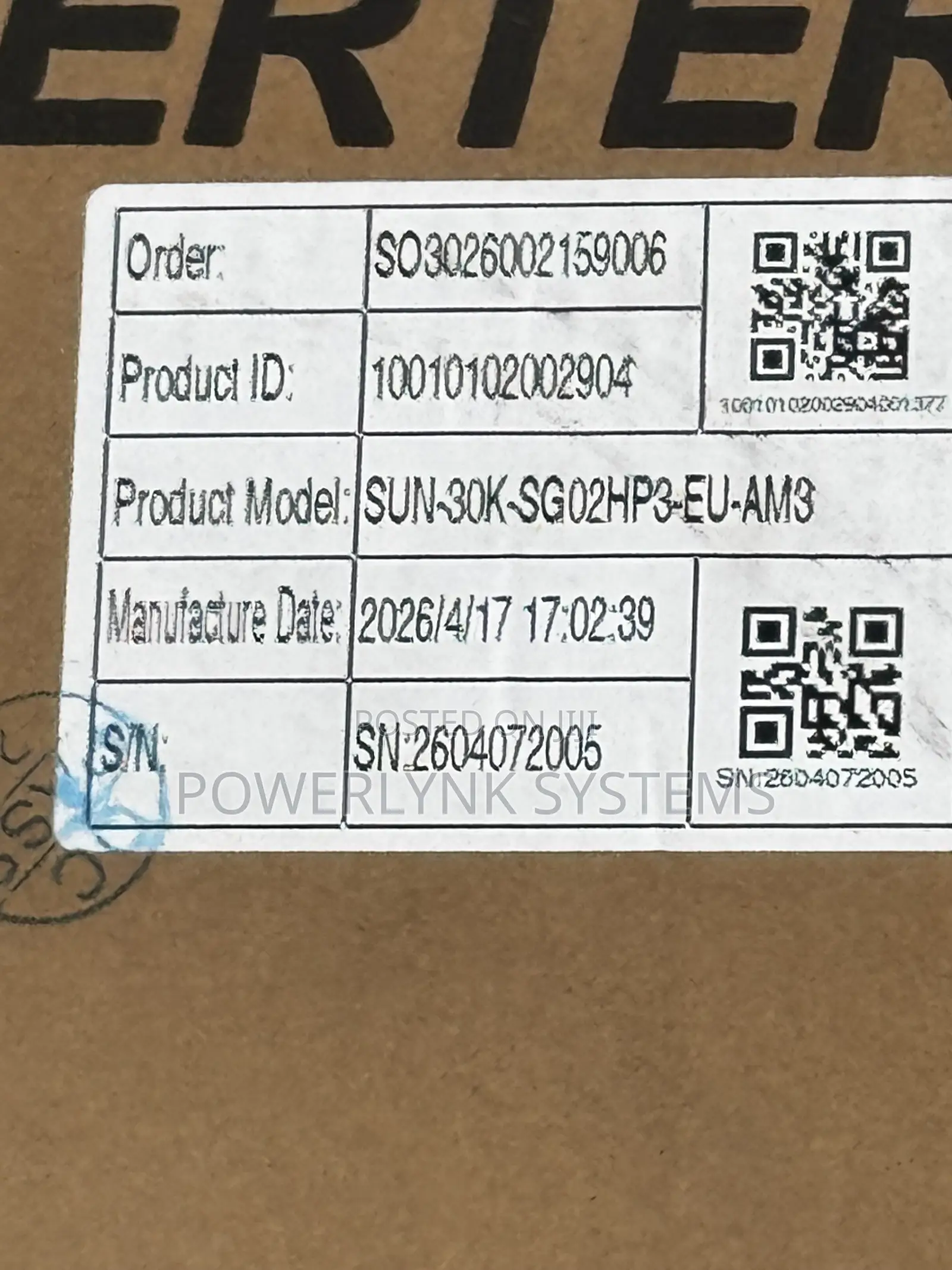 DEYE 30KW Hybrid Inverter High Voltage 3F