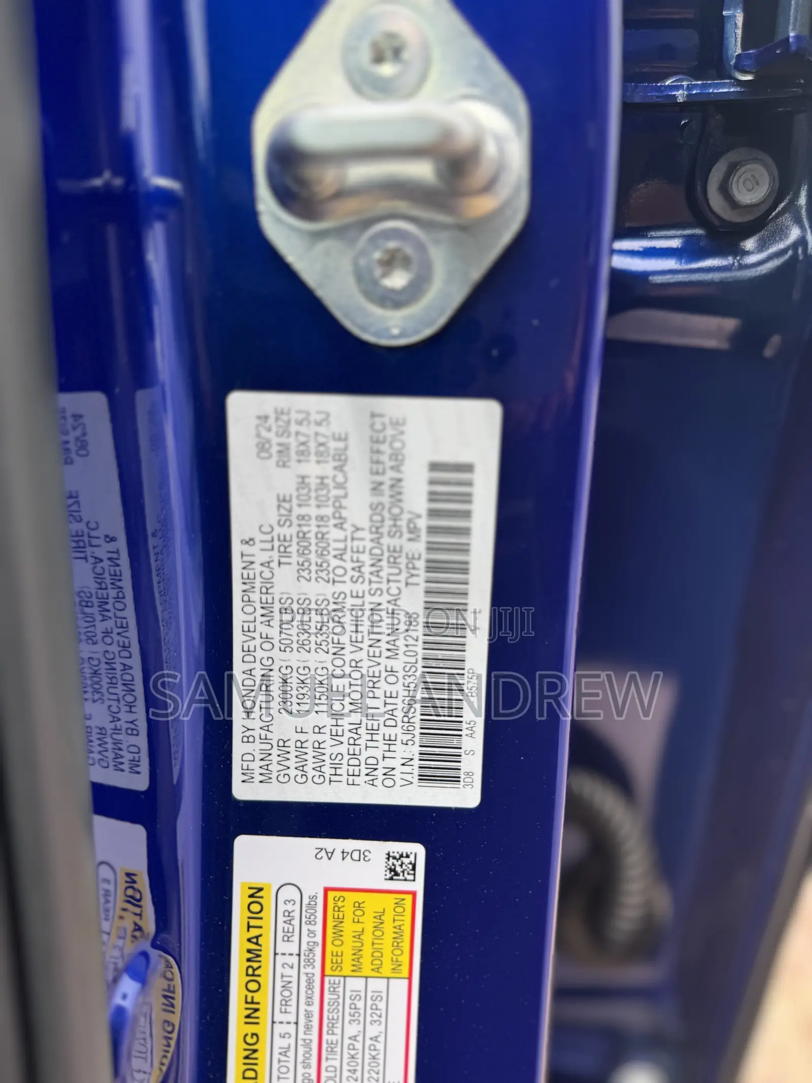 Honda CR-V EX AWD 2024 Blue