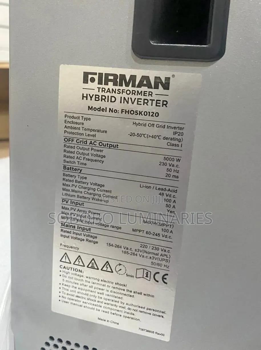 Fireman 5kva Hybrid Inverter Transformer Base