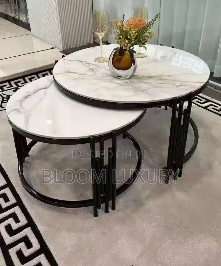 Real Marble Twin Center Table
