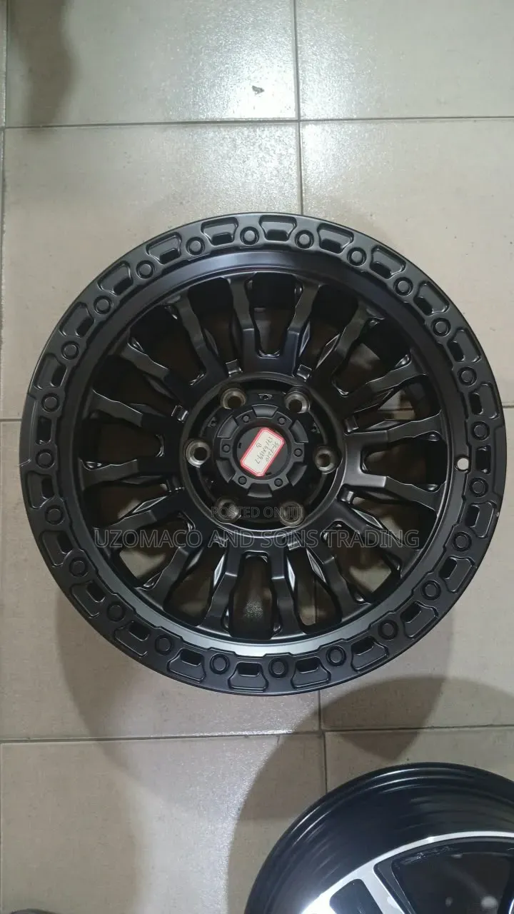 Title: 6-Hole Heavy Duty Matte Black Off-Road Alloy Rims