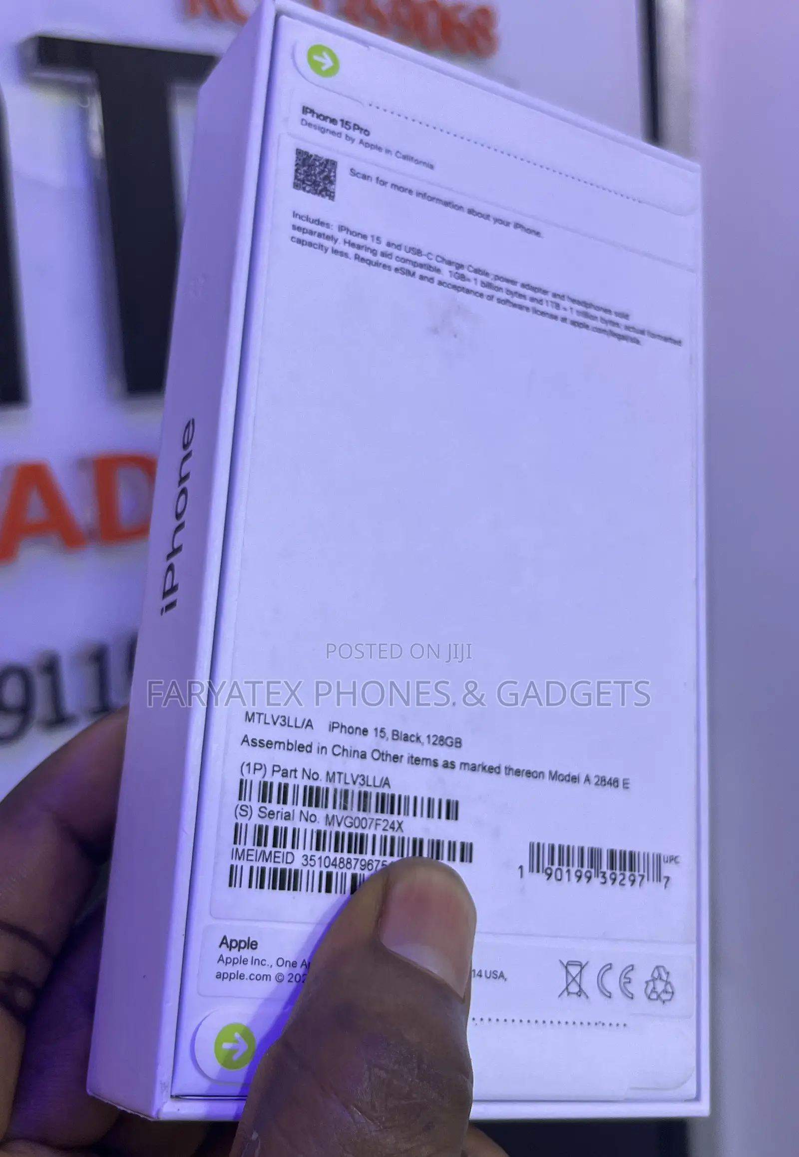 New Apple iPhone 15 128 GB Black