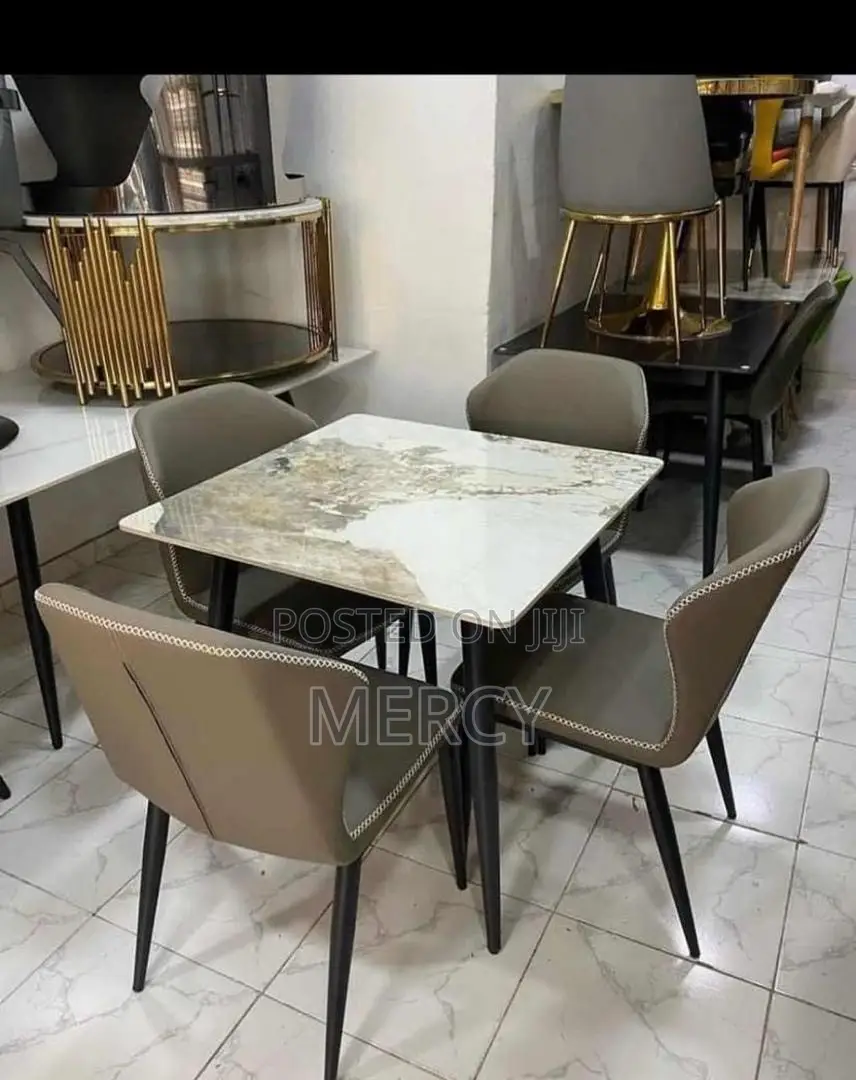 Plastic Restaurant Chairs and Wooden Table