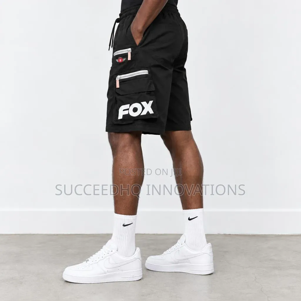 Men's Black Cargo Shorts Techwear Streetwear Summer Short With Zippers