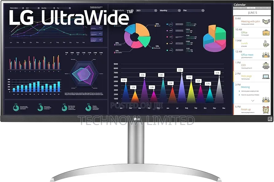 LG 34wq650-W 34 Inch 21:9 UltraWide IPS USB-C Built in Speakers,