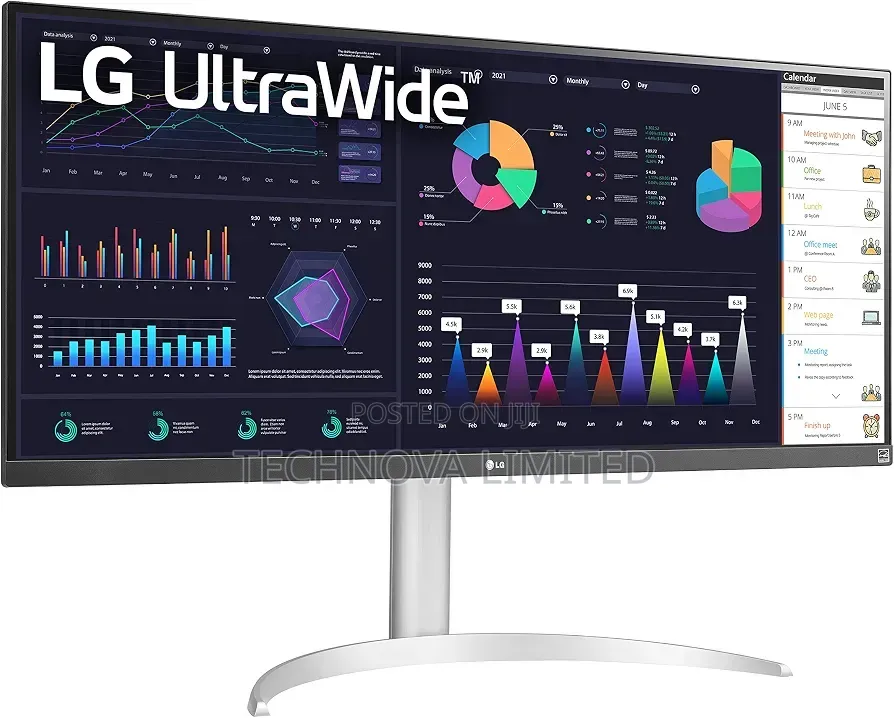 LG 34wq650-W 34 Inch 21:9 UltraWide IPS USB-C Built in Speakers,