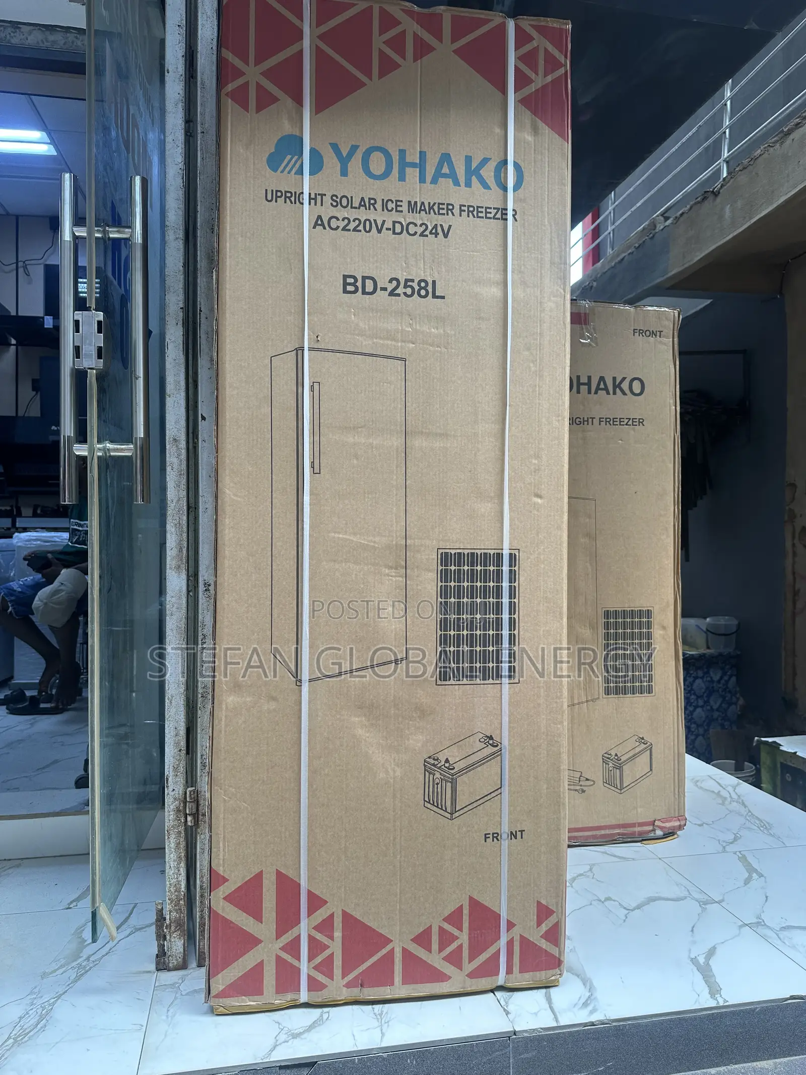 258L Yohako Upright Solar Freezer
