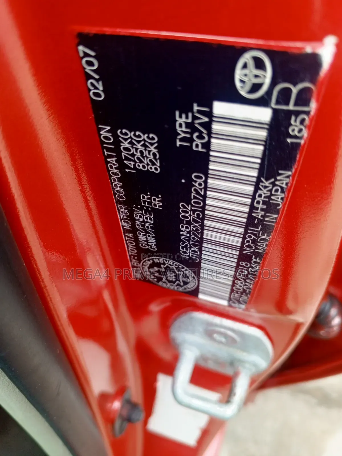 Toyota Yaris 1.3 VVT-i Automatic 2007 Red