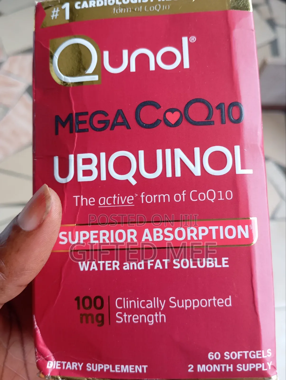 Qunol Mega Coq10 Ubiquinol, 60 Softgels.