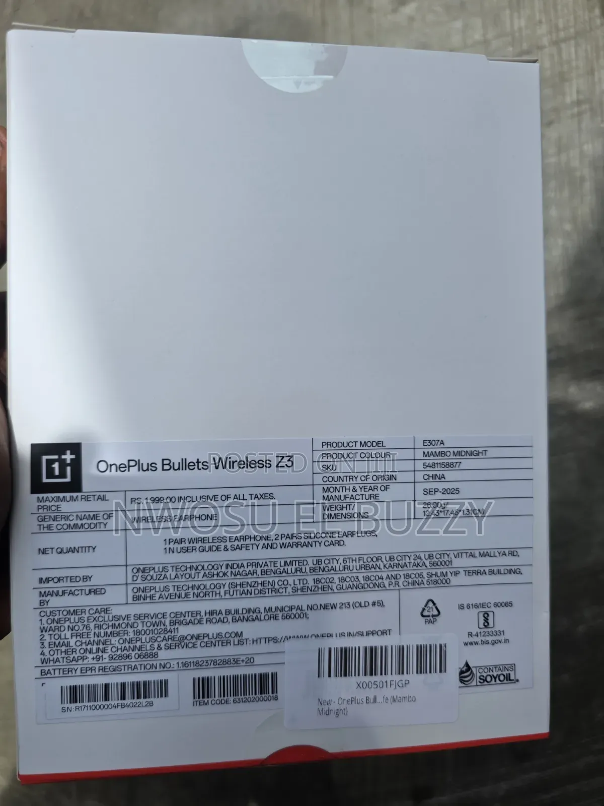 OnePlus Bullets Wireless Z3 Neckband Bluetooth Earphones
