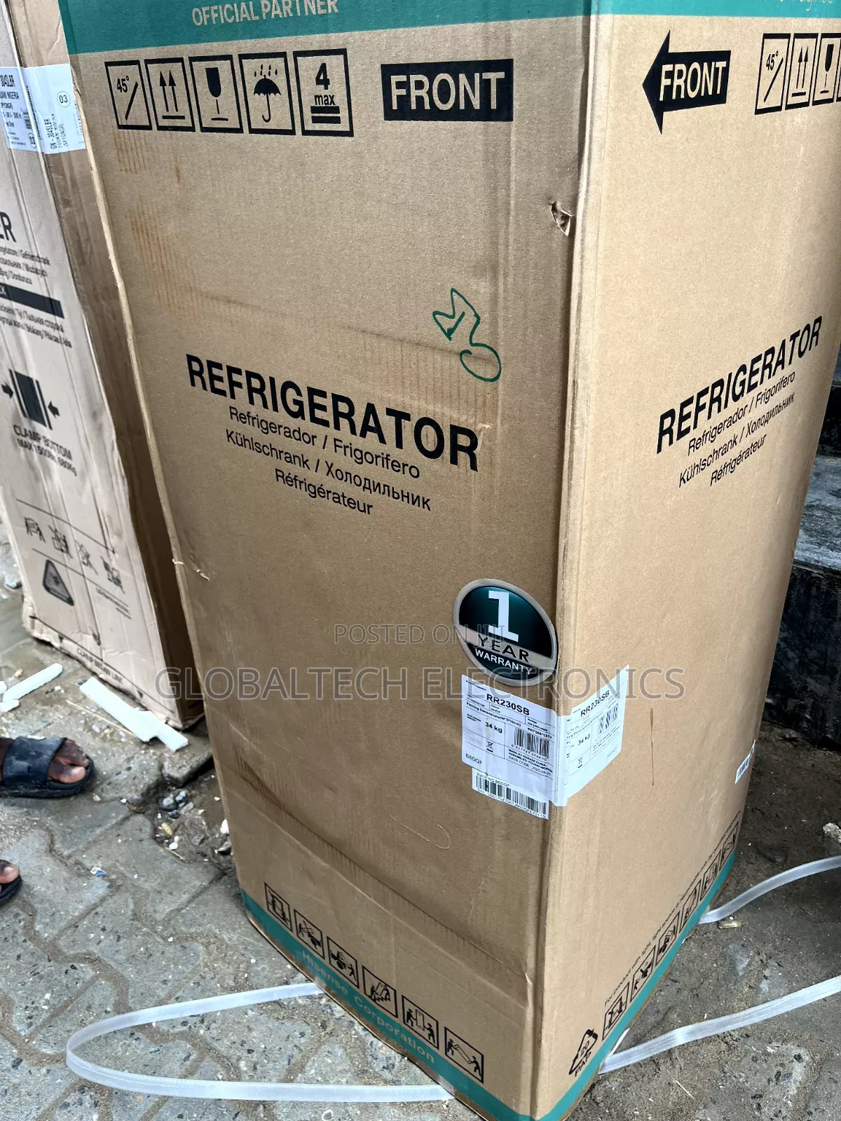 Hisense Single Door Refrigerator 177L (RR230SB) + WD