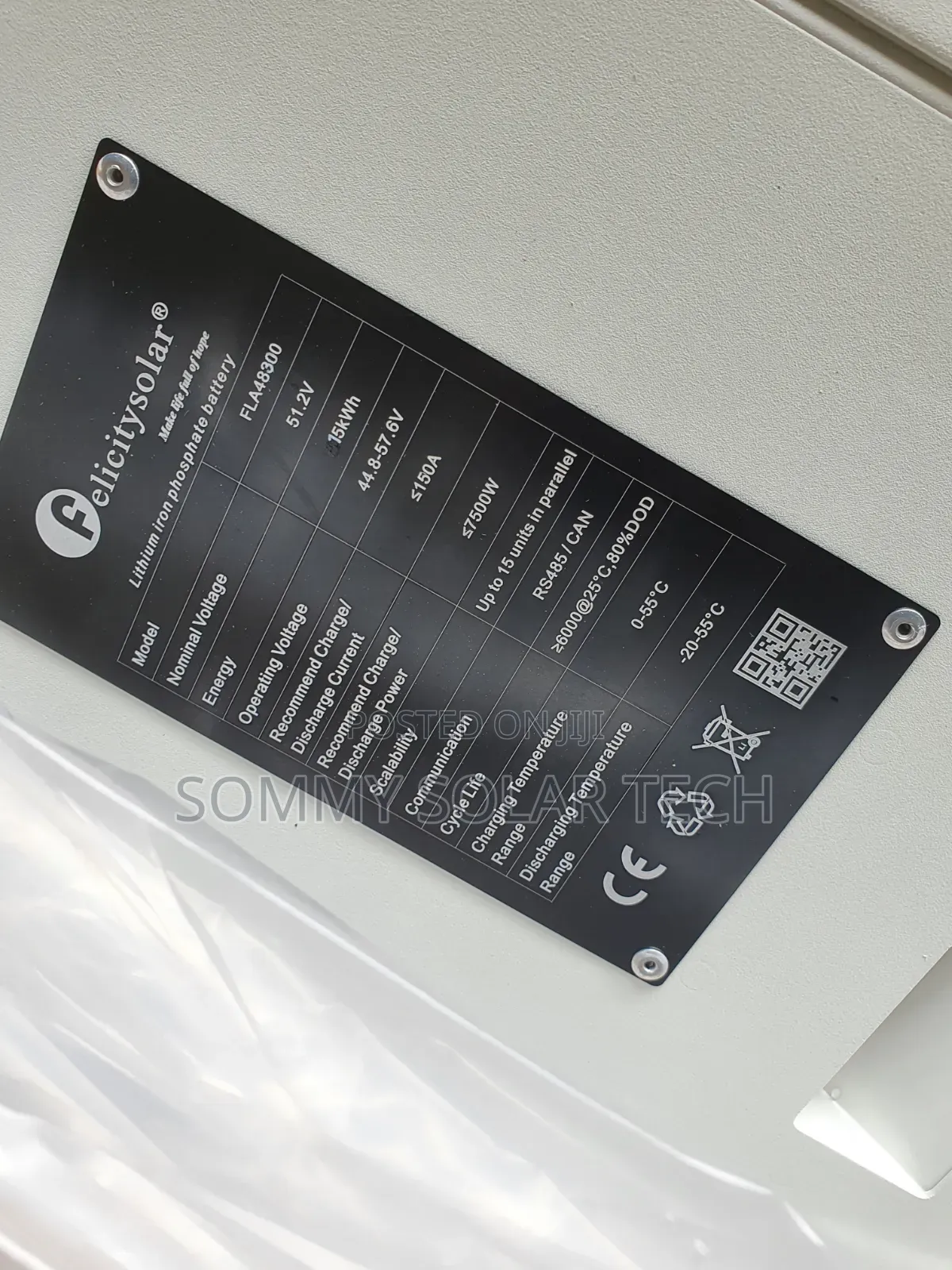 15kwh 51.2v Felicity Lithium Ion Battery