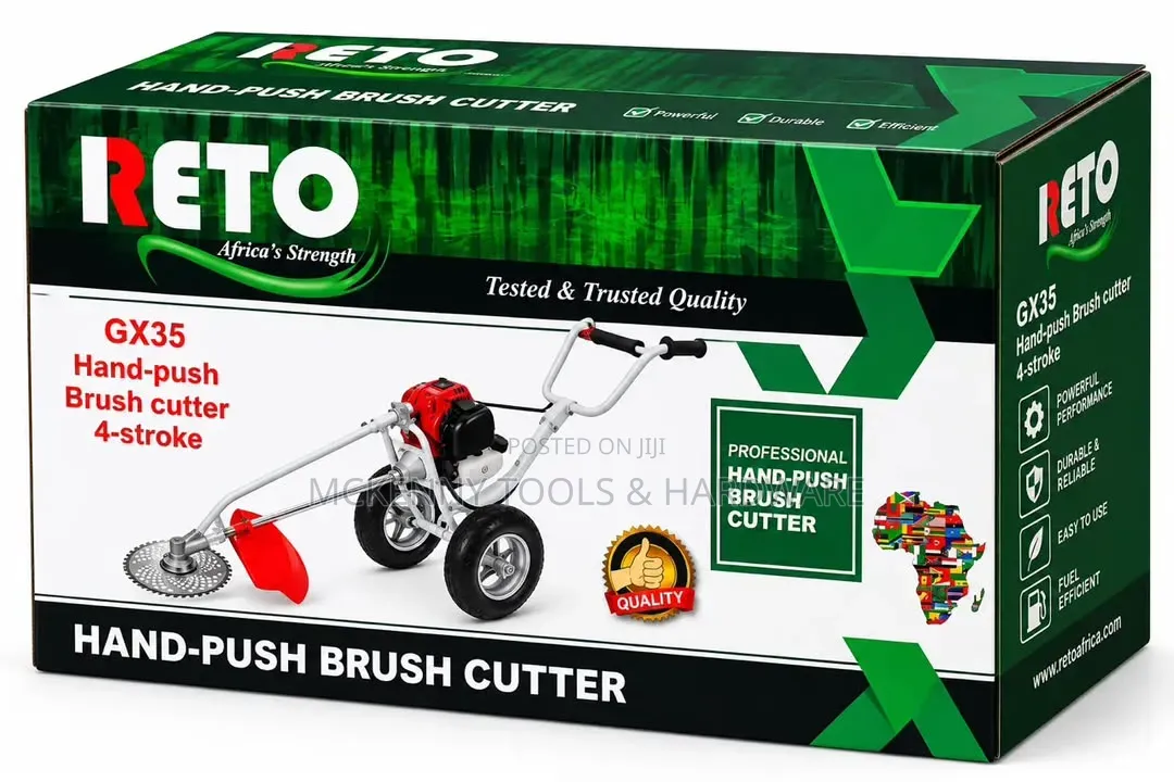 Reto Gx35 4-Stroke Wheel Brush Cutter – Petrol Grass Cutter