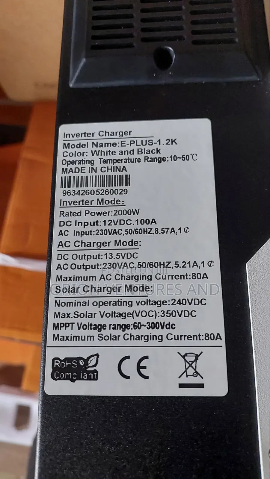 1.2kW 12V Katrina Hybrid Inverter (With DC Interface)