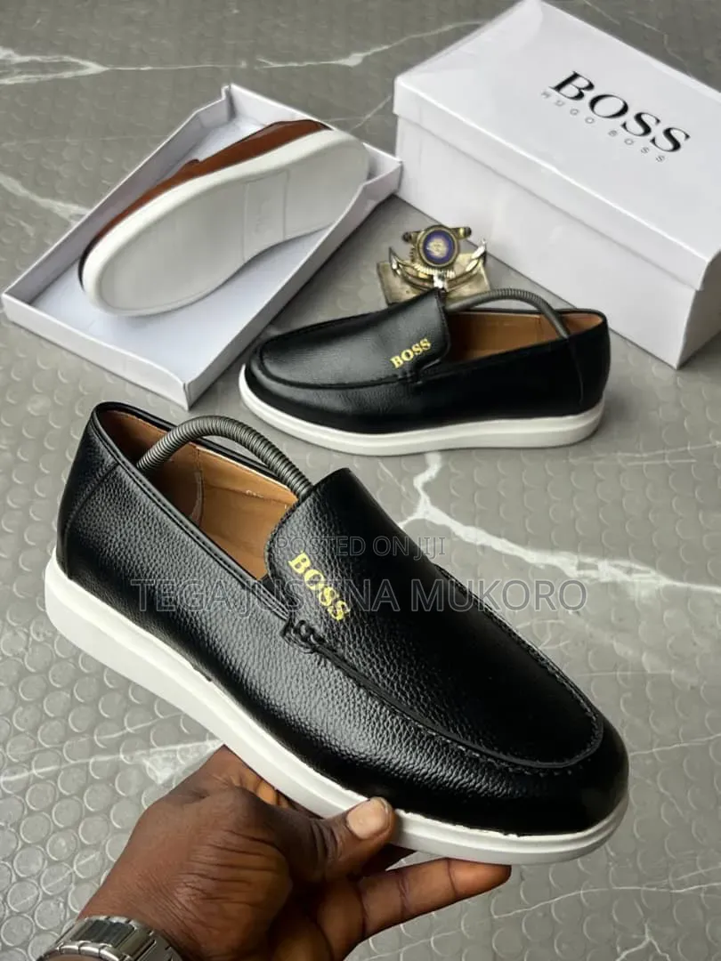 High Quality Boss Men's White Sole Loafers