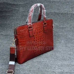 High Quality CROC LeatherLaptop/Office Documents Bag