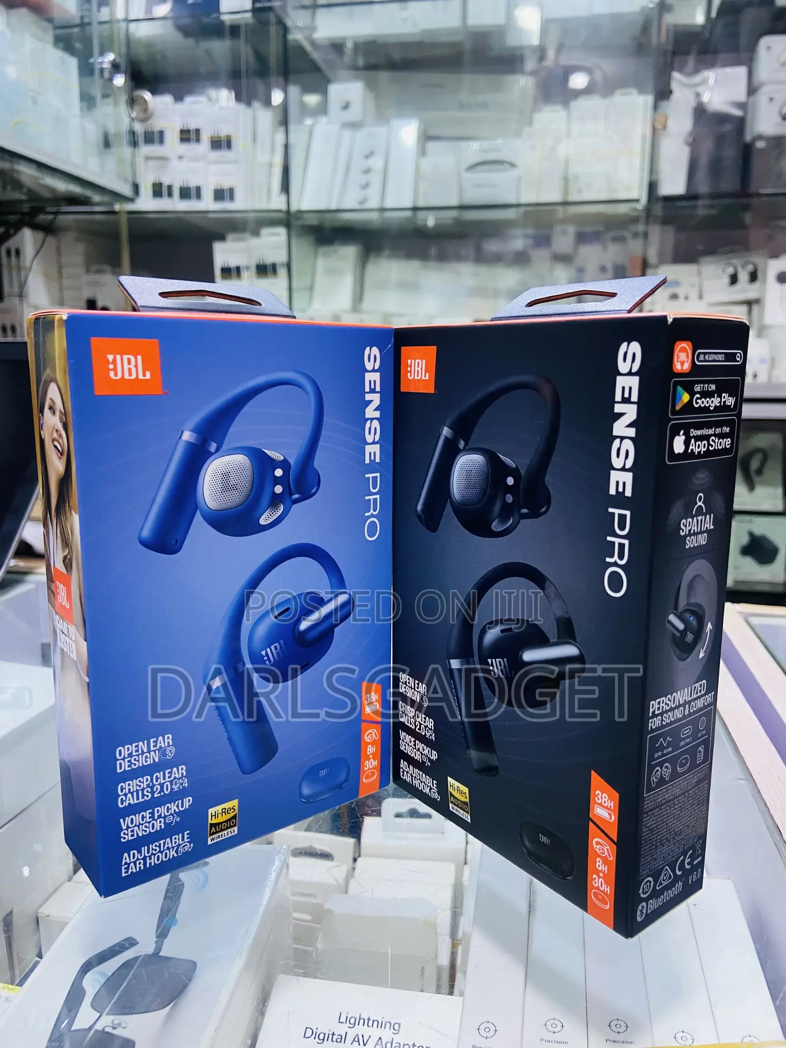 JBL Sense Pro Open Ear Wireless Headphones With Spatial Sound & 38H