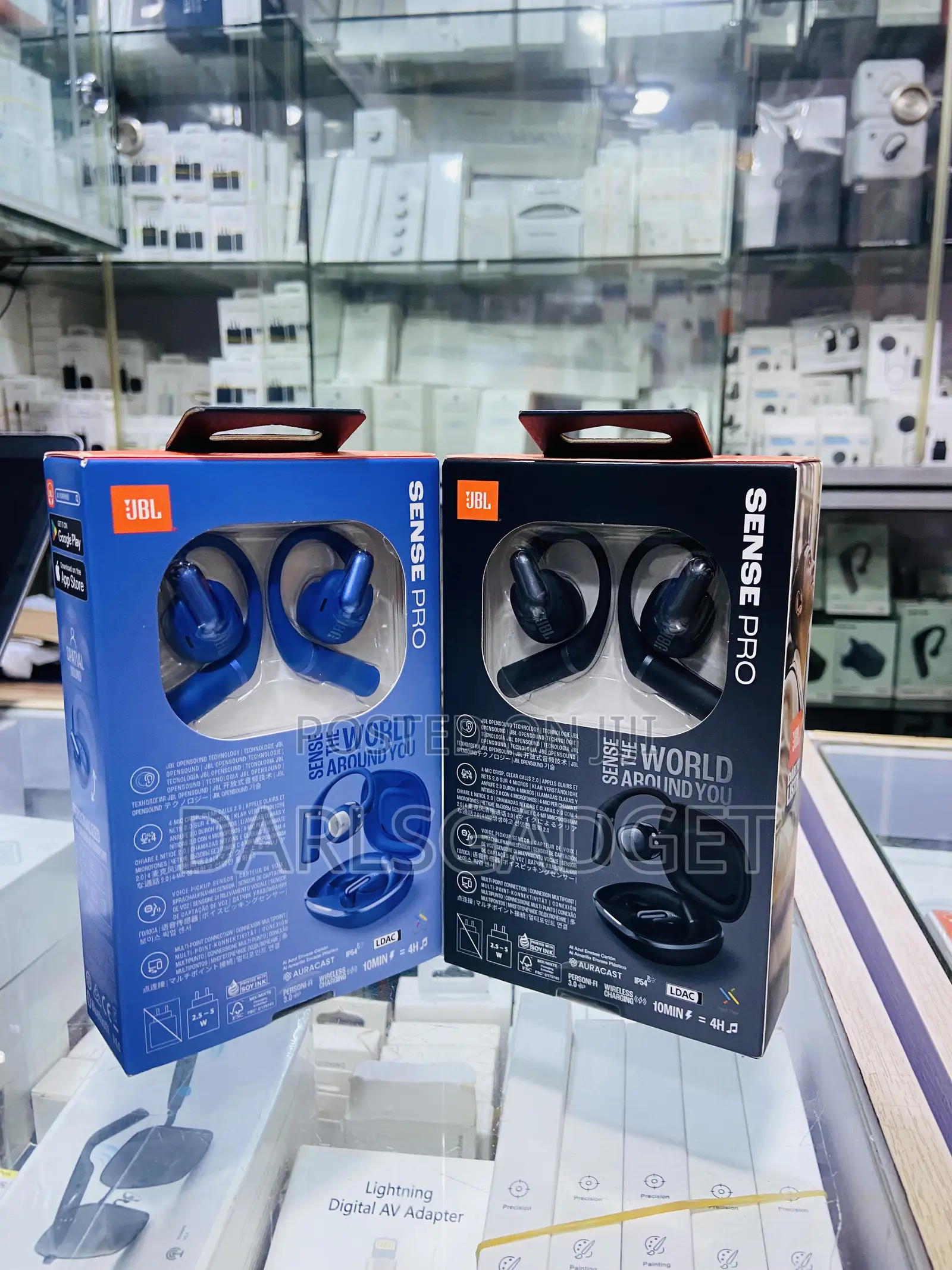 JBL Sense Pro Open Ear Wireless Headphones With Spatial Sound & 38H
