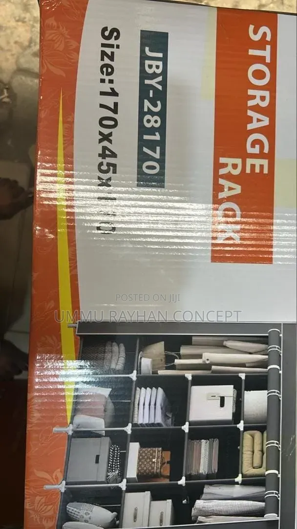 4 Doors Fabric Mobile Wardrobe