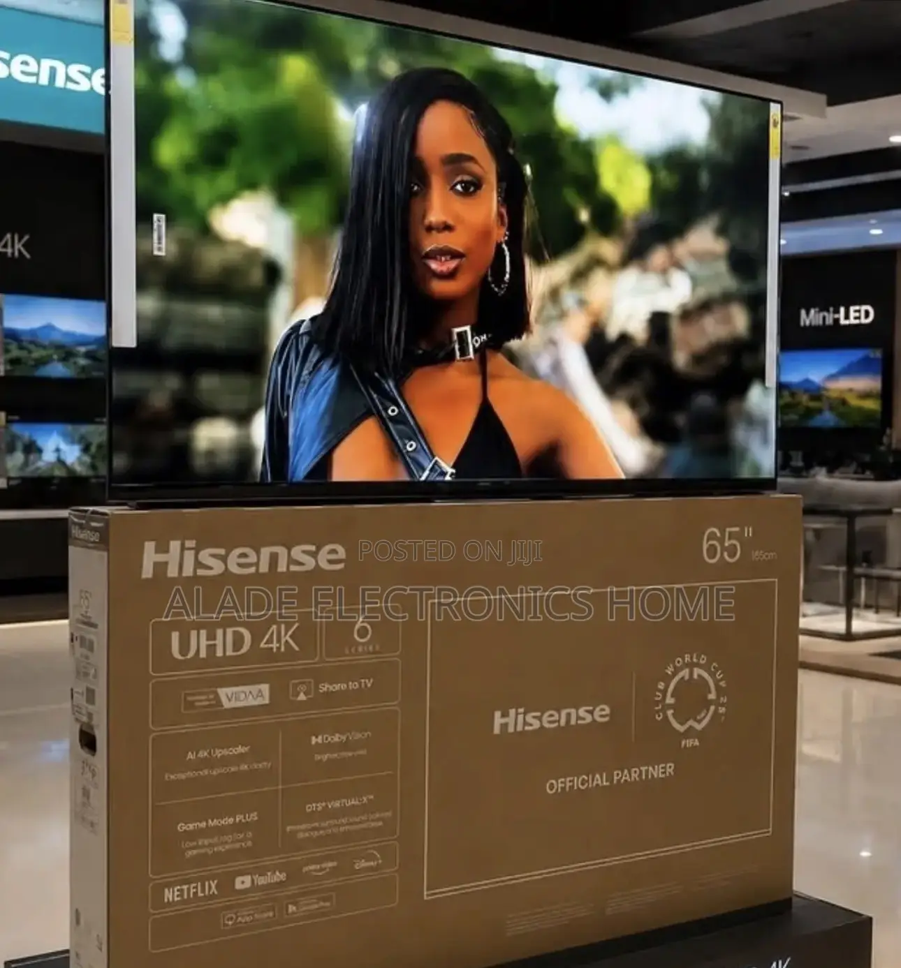 Hisense 65” UHD 4K Smart TV. (Dobly Vision HDR). 10yrs Waranty