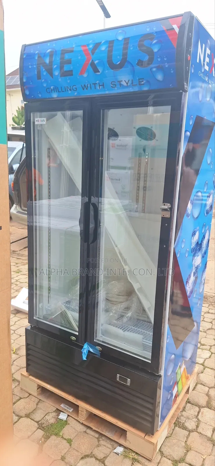 Nexus Double Door Display Fridge 600lt