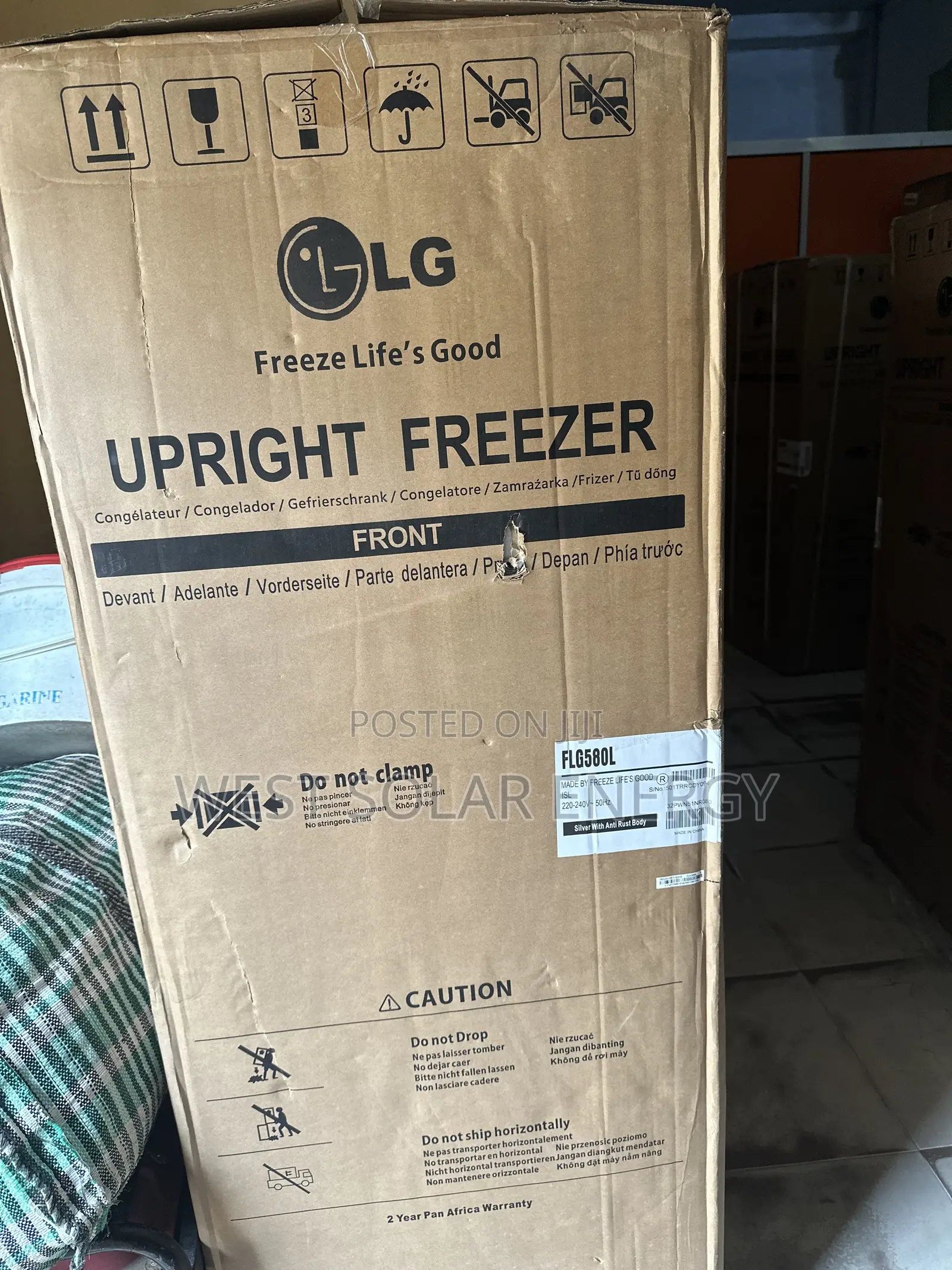 580L LG Upright Freezer