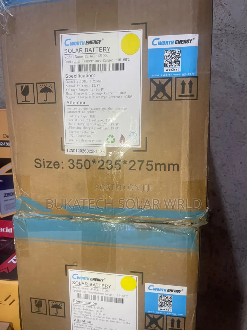 Cworth 100a 1.28kwh 12v Battery