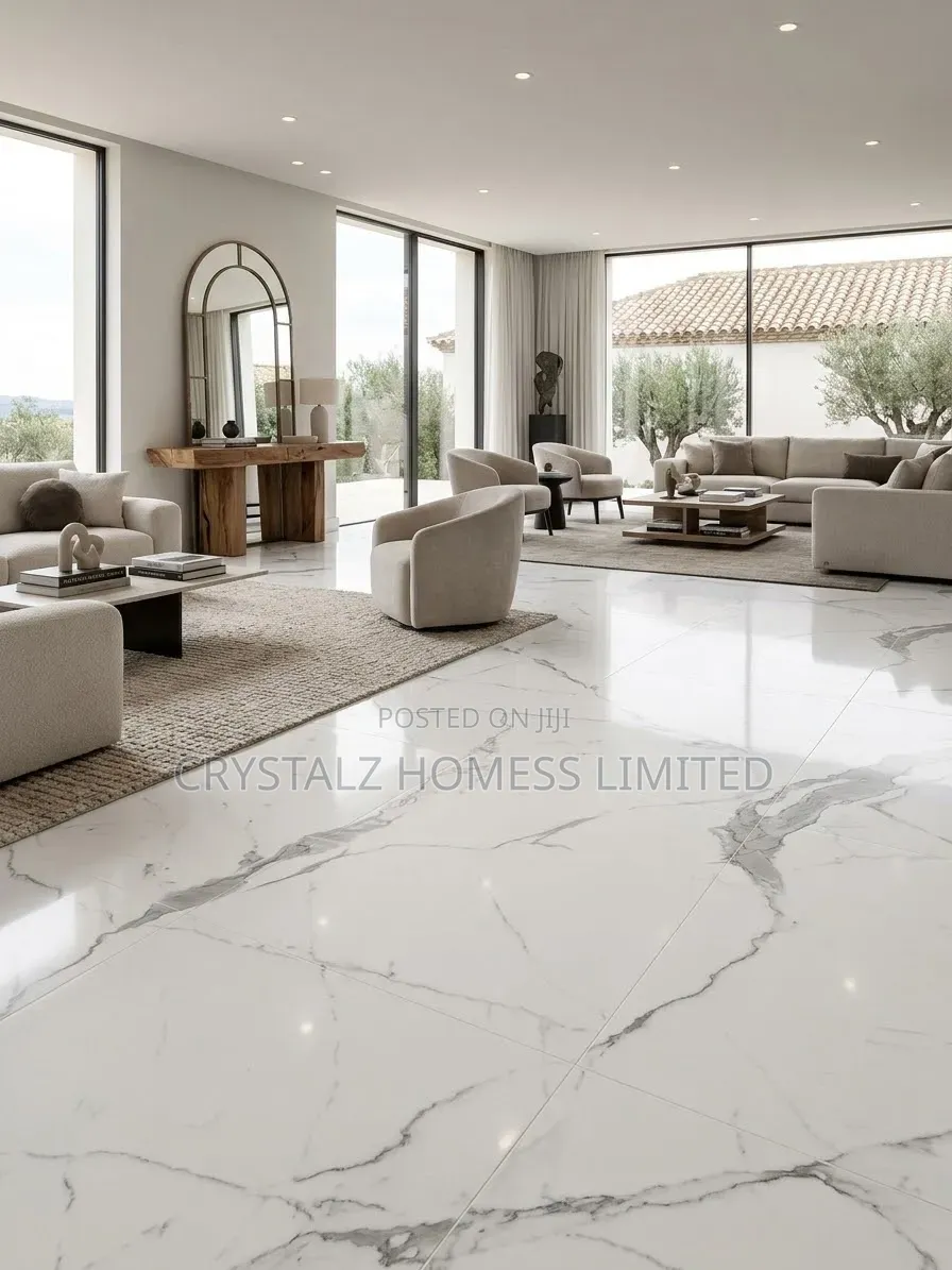 India Carara White 120×120 Tiles