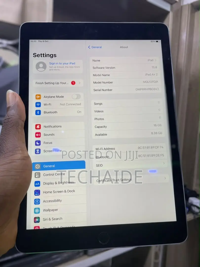 Apple iPad Air 2 16 GB Silver