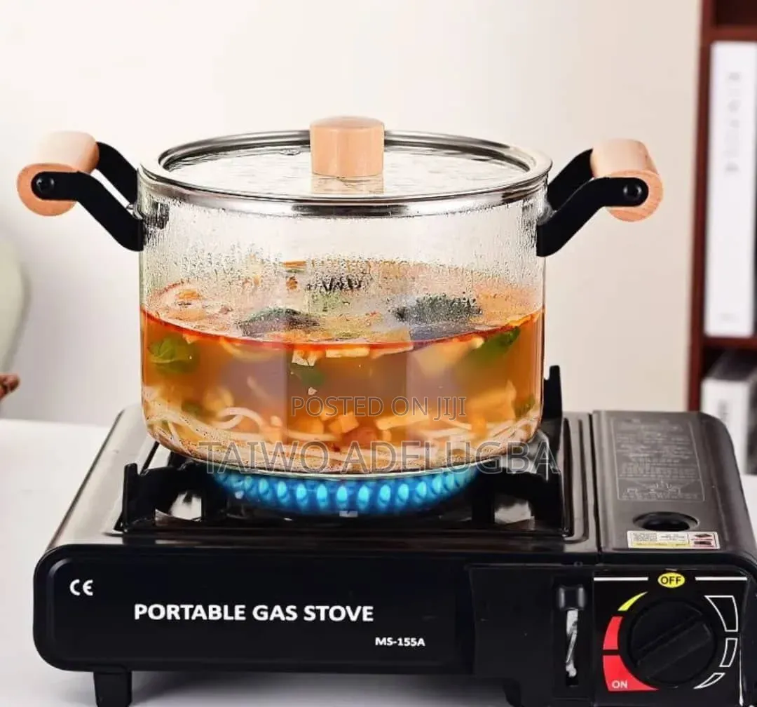 3.5L Transparent Heat Resistant Borosilicate Glass Cooking Pot