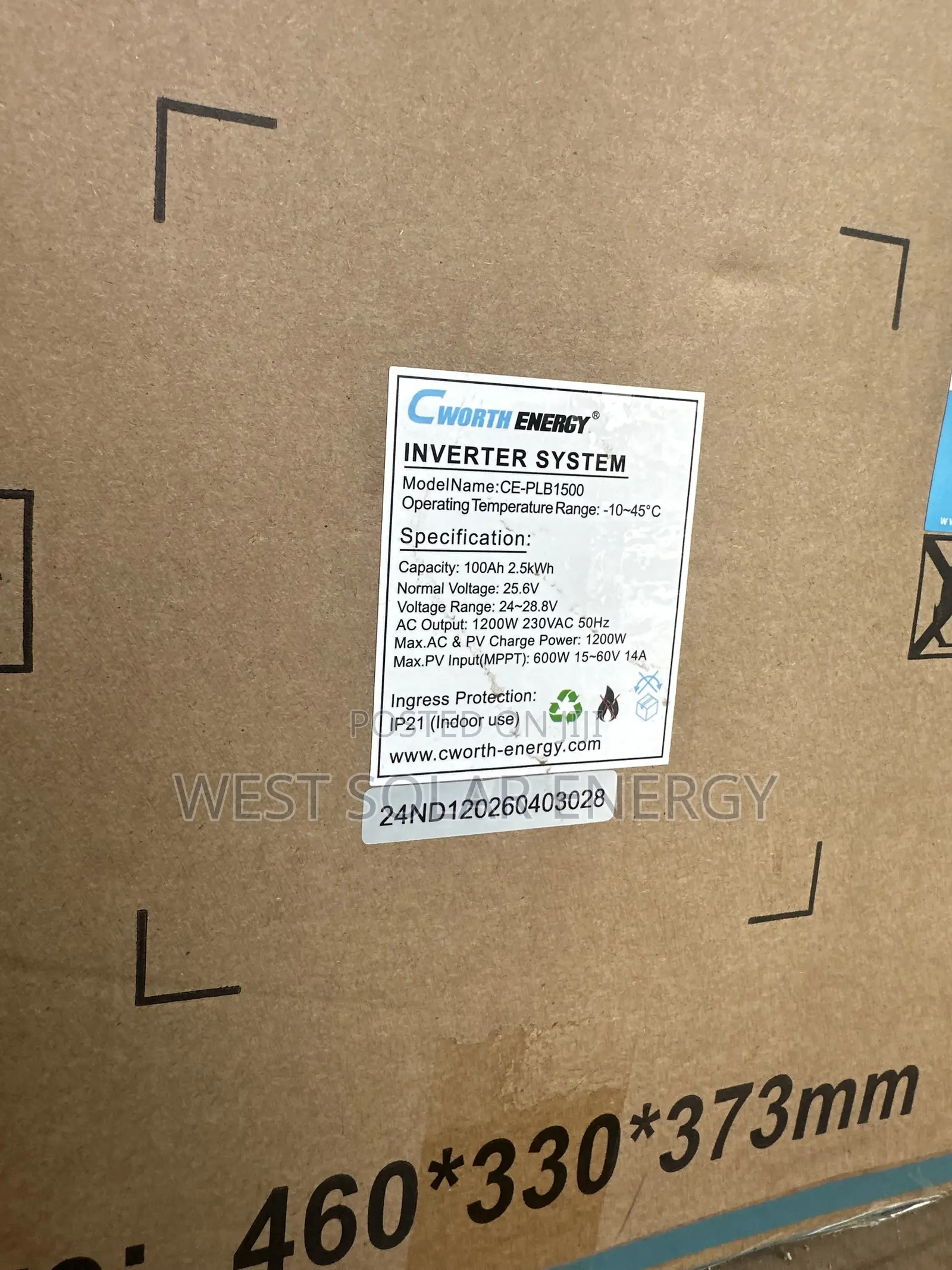 2.5kwh 24v Cworth Energy Portable Solar Generator