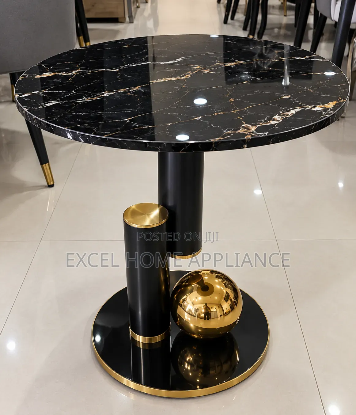 Luxury Gold Accent Marble Coffee Table
