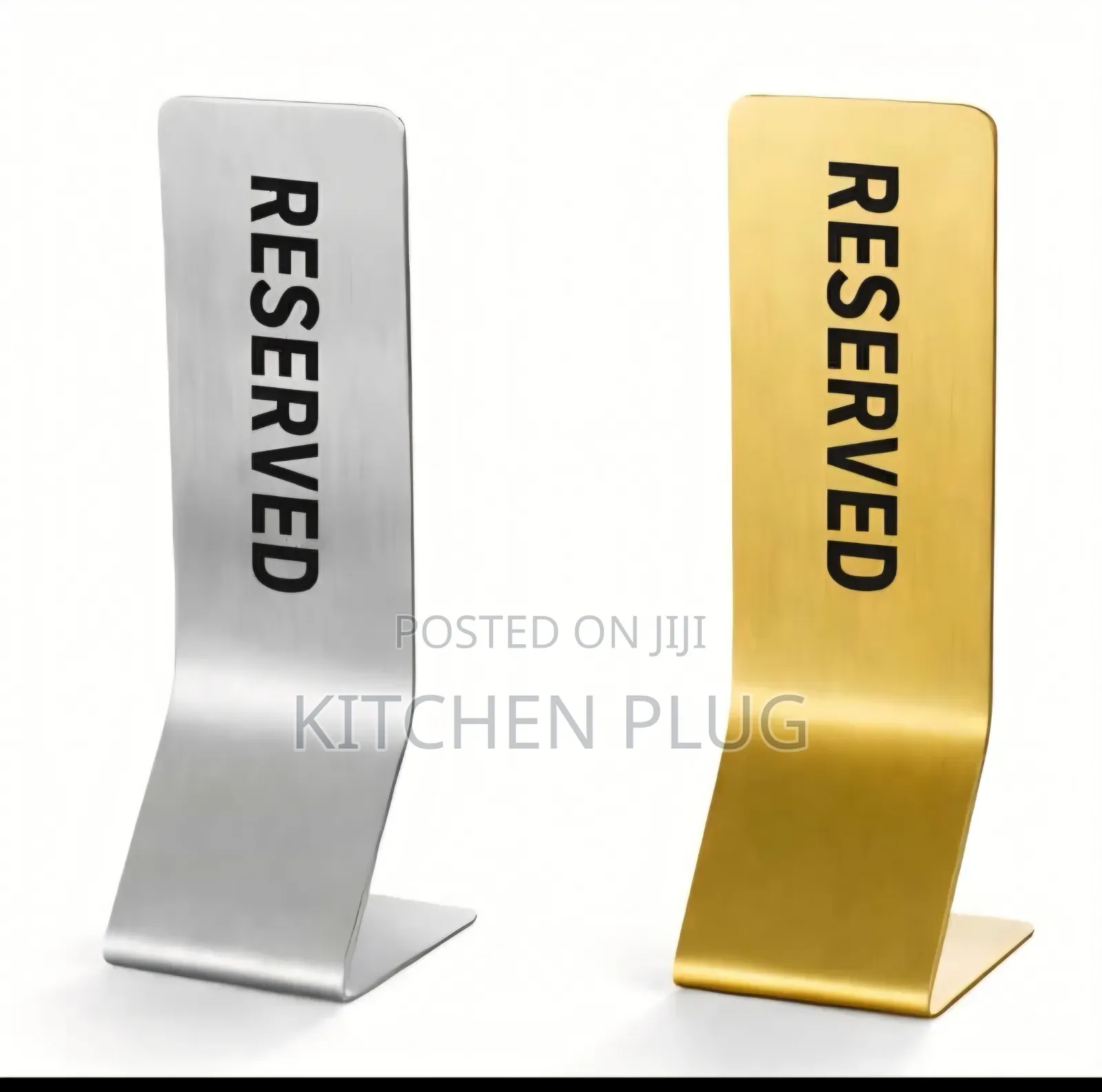 Stainless Steel "RESERVED" Table Sign