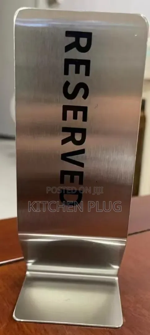 Stainless Steel "RESERVED" Table Sign