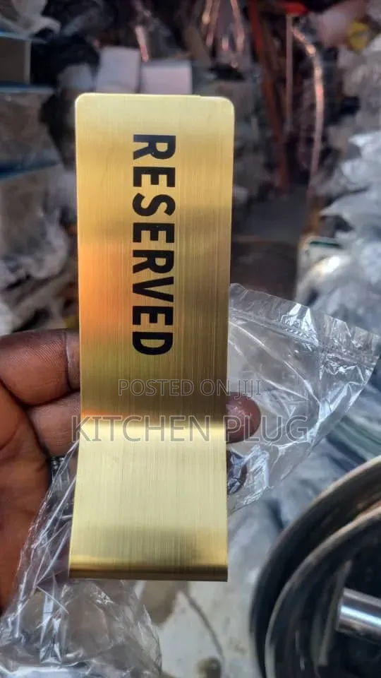 Stainless Steel "RESERVED" Table Sign