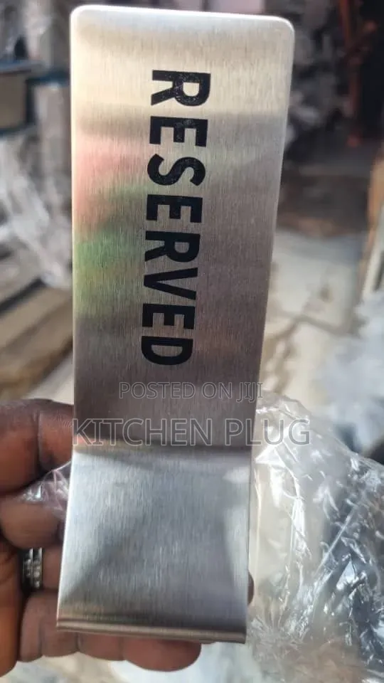 Stainless Steel "RESERVED" Table Sign