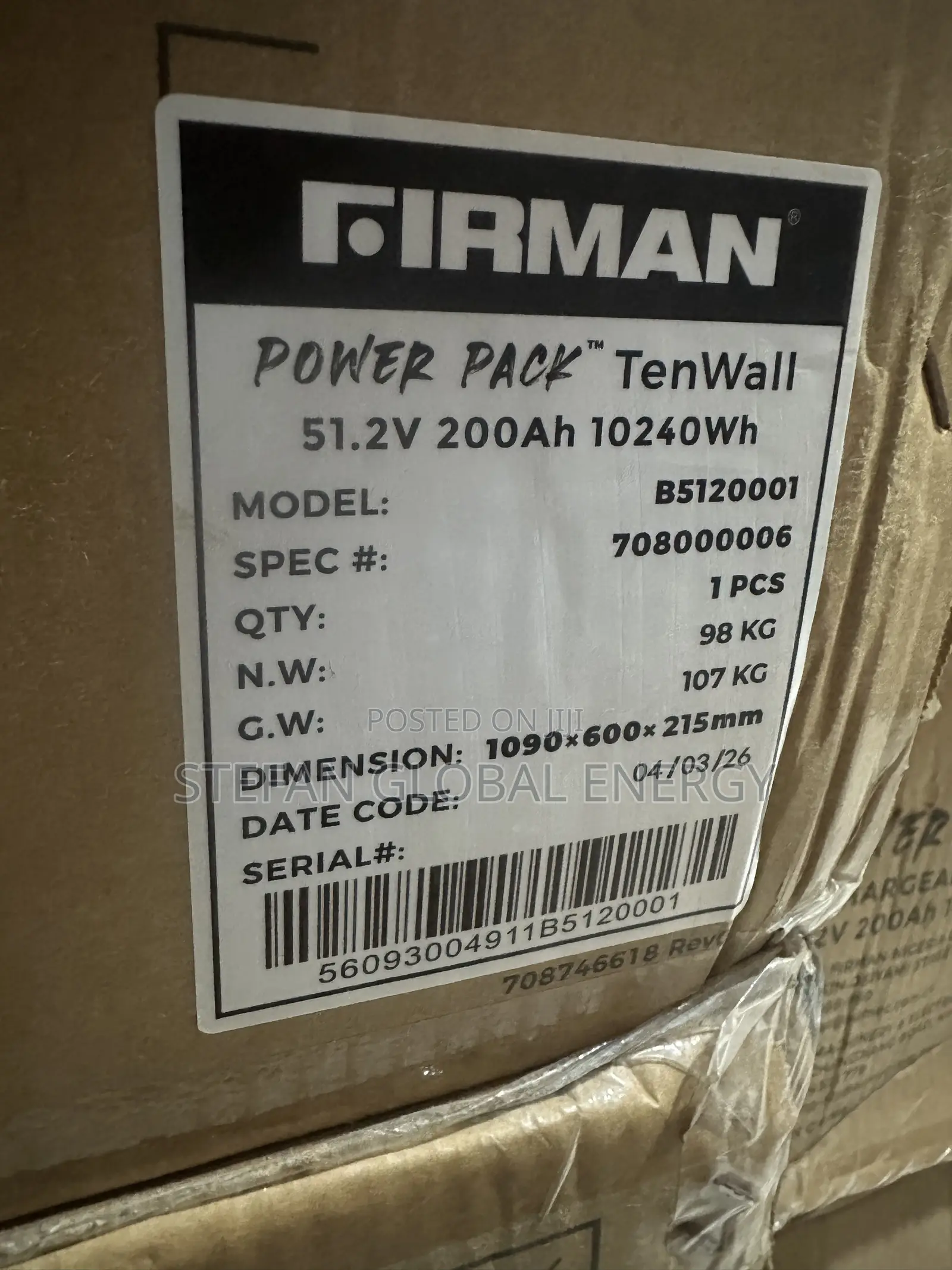 10kwh .48v .Firman Littium Battery
