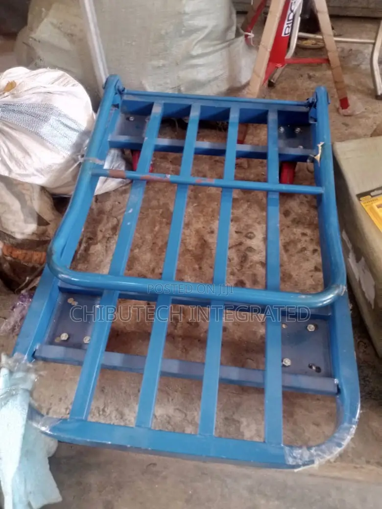 Blue Heavy-Duty Metal Platform Trolley / Hand Truck