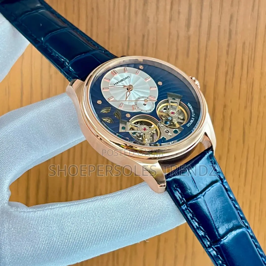 Hanboro Automatic Watch | Leather Strap & Timeless Elegance