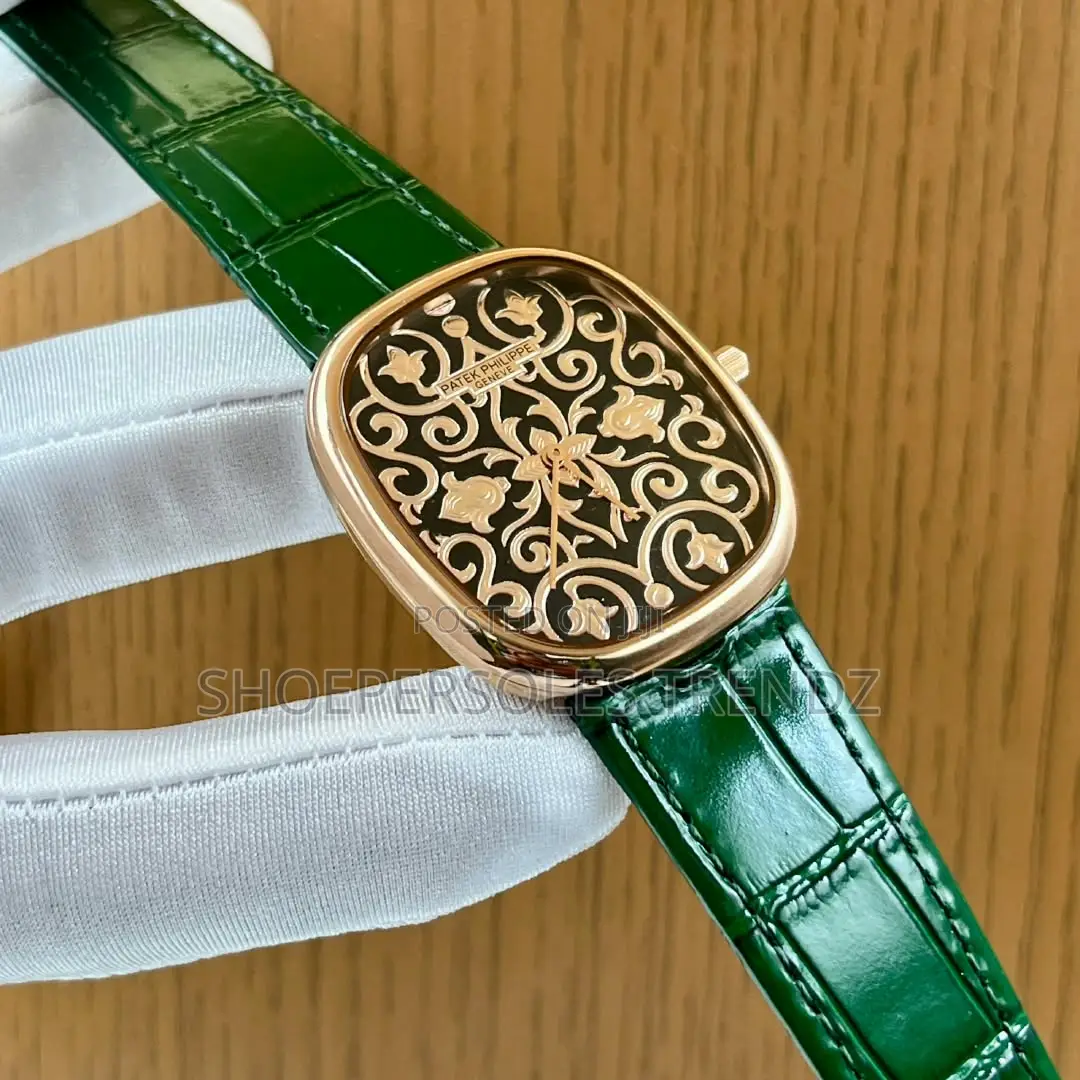 Patek Philippe Rose Gold Tonneau Watch | Floral Elegance