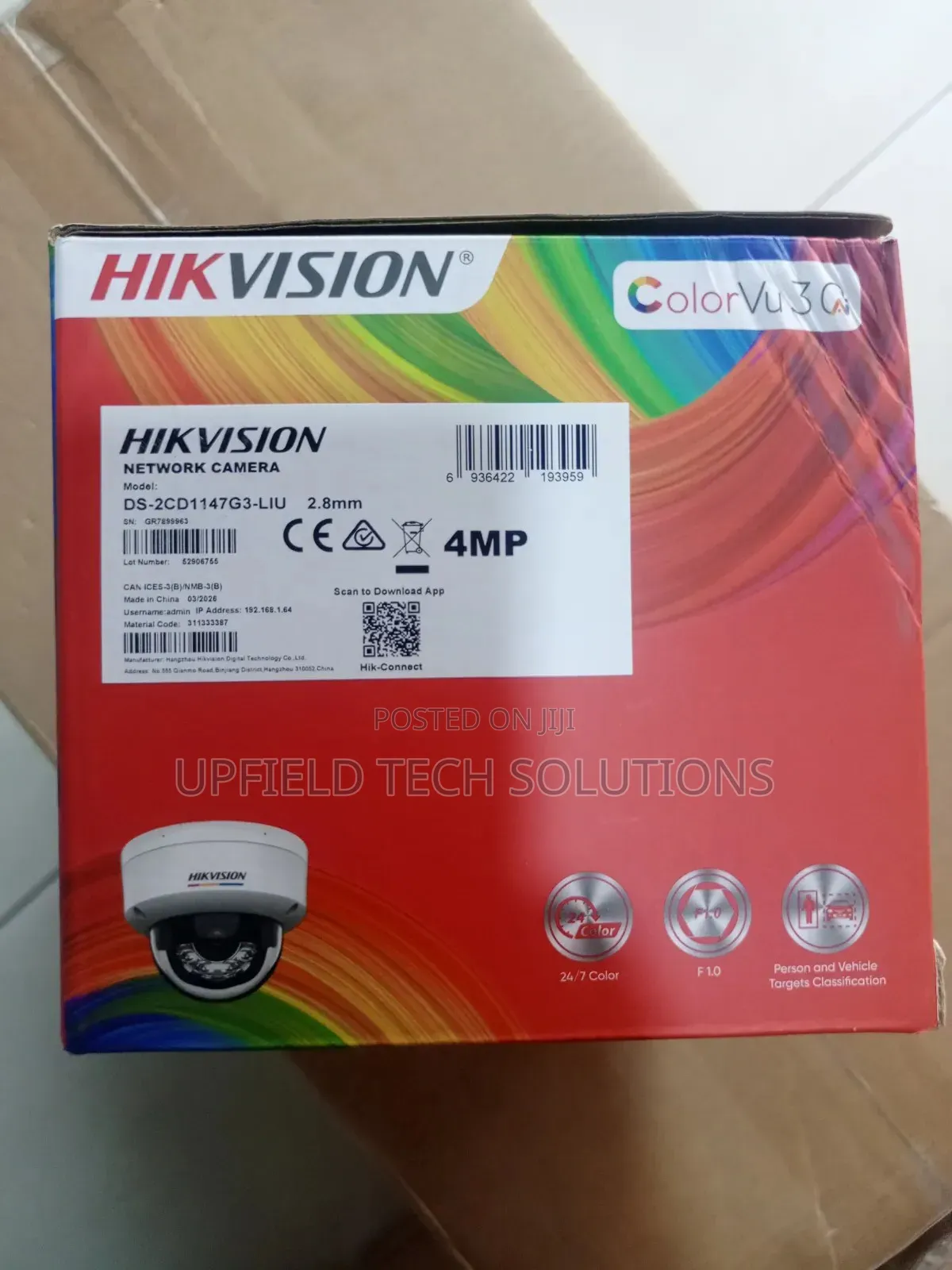 4MP Dome ColorVu IP Camera (Two-Way Audio)