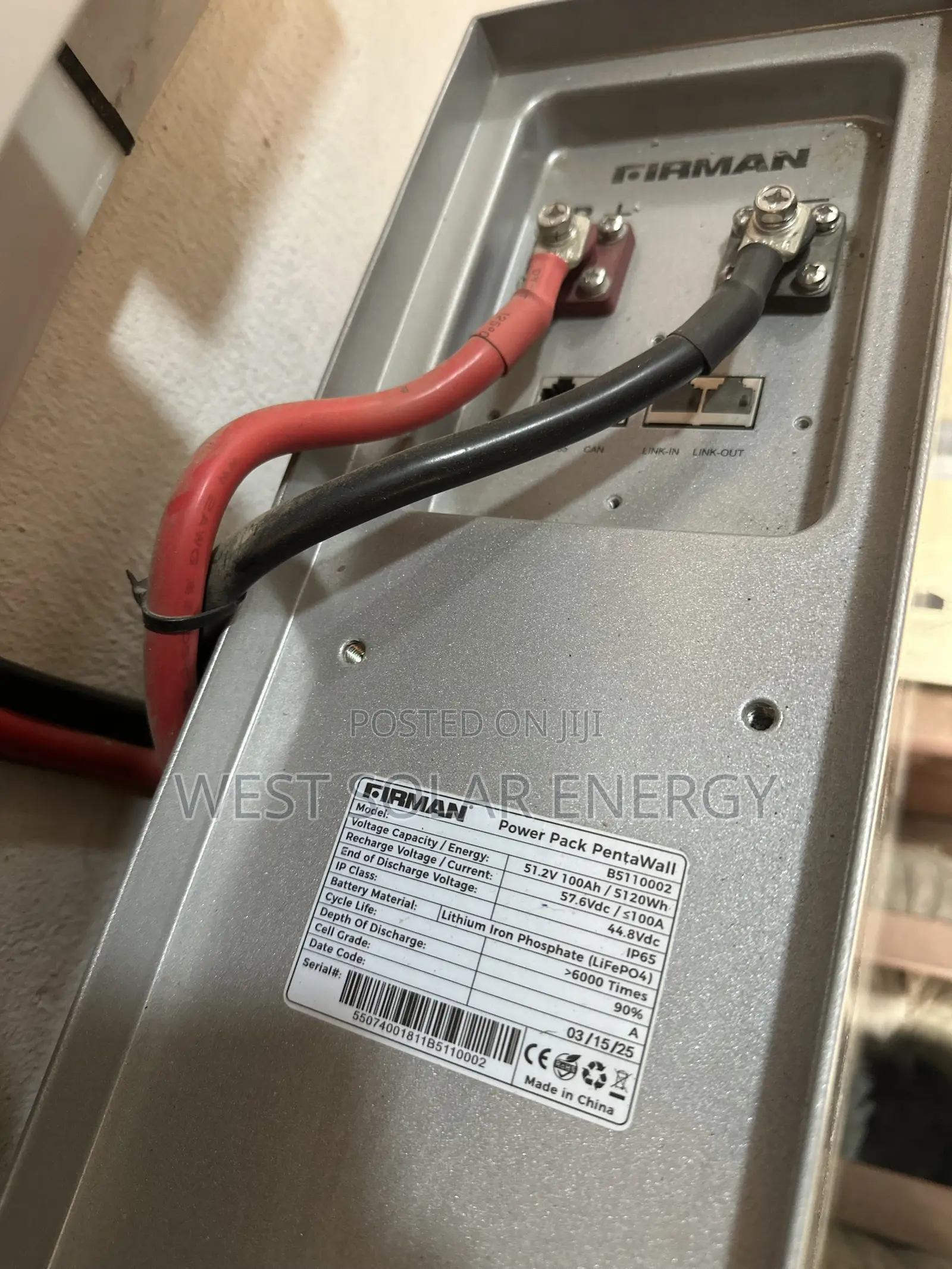5kwh 51.2V Firman Lithium Ion Battery