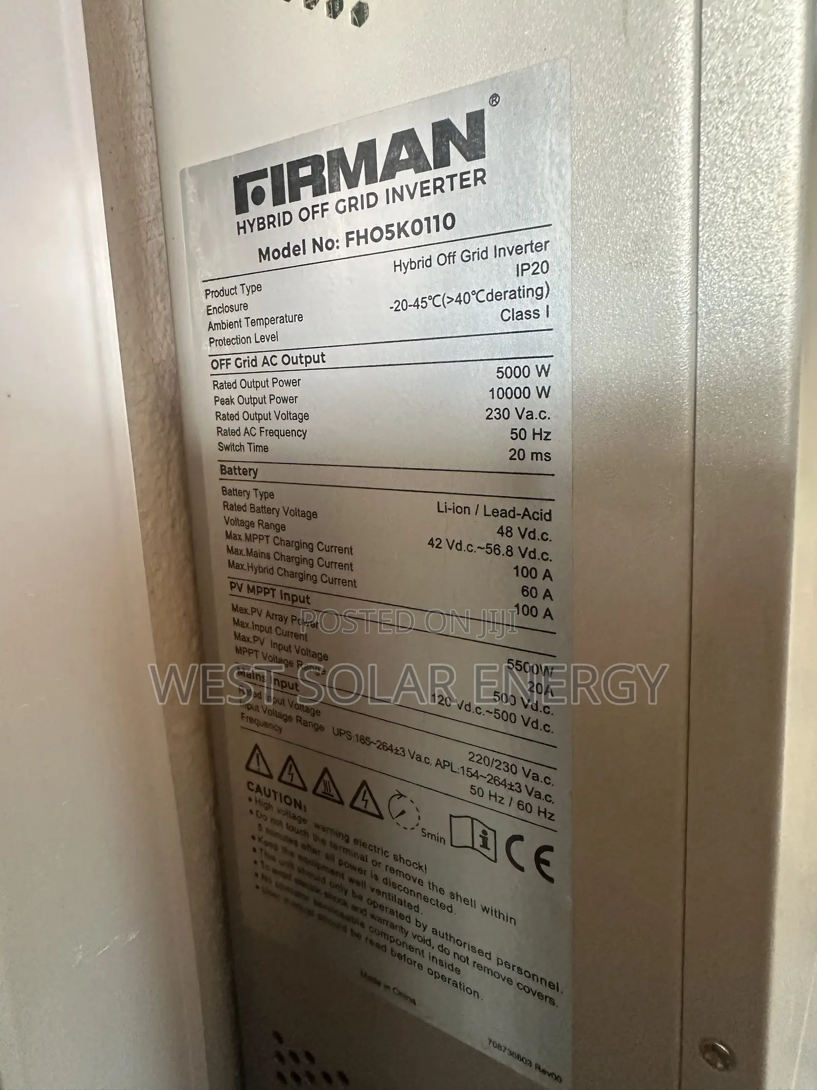 5kva 48V Firman Solar Hybrid Inverter
