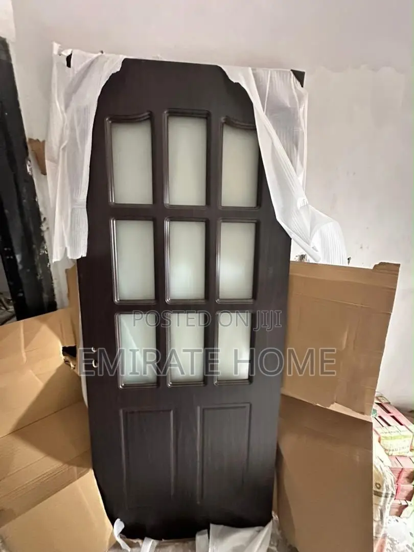3ft by 7ft Wooden Glass Door Room and Exit With Complete Frame