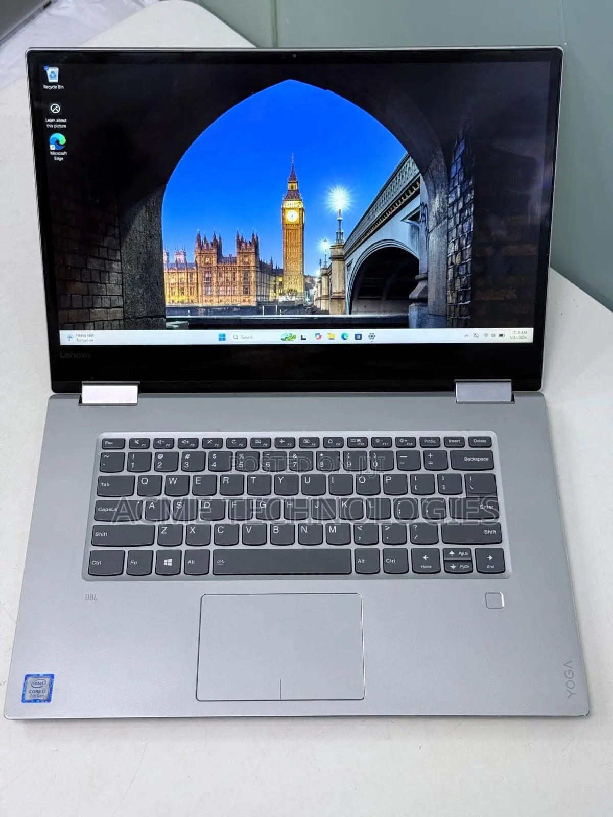 Laptop Lenovo 16GB Intel Core i7 SSD 256GB