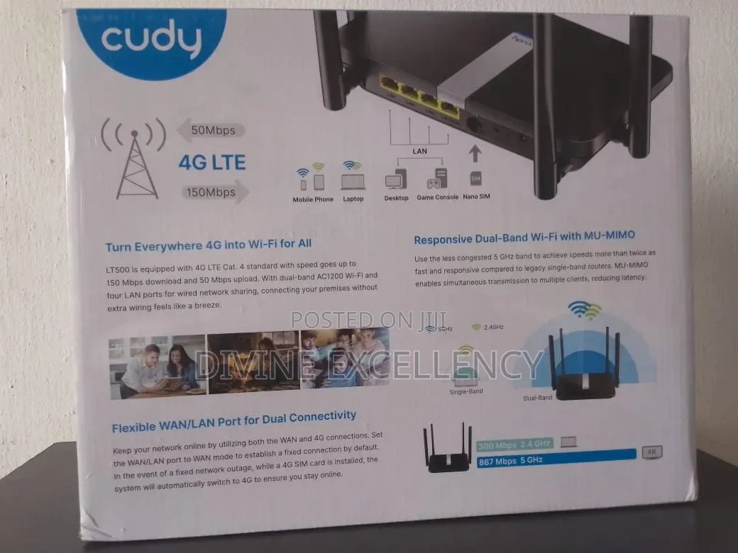 Cudy 4G LTE Ac1200 Dual Band Universal Router
