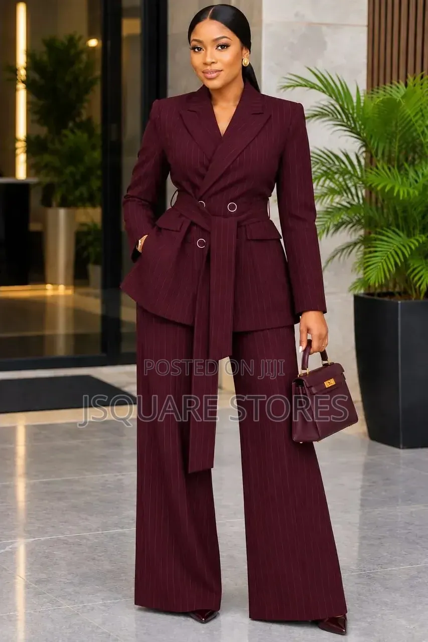 Ladies Stripe Suit, Available in Beautiful Colours From Size 8 - 18