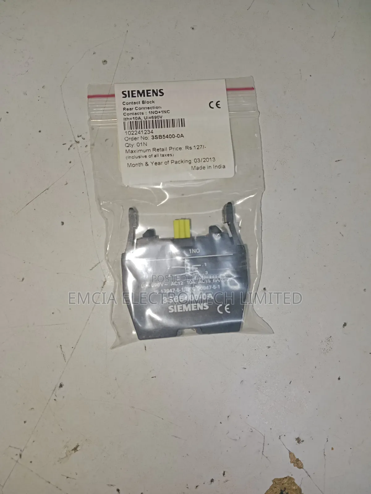 Siemens 3sb5400-0a Contact Block