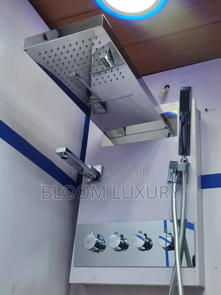 Chrome 5Ways Conduit Shower With 4 Nob Control