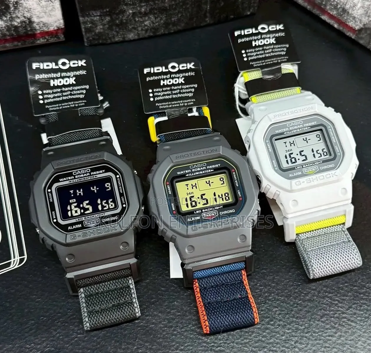 Casio Gshock Water 20 Bar Resist. Fidlock Patented Magnetic Hook